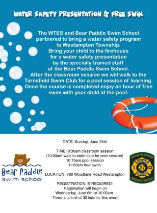 Swim Safety Program on June 24