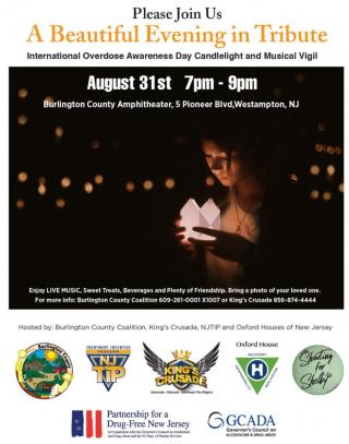 Candlelight Vigil Flyer for International Overdose Awareness Day